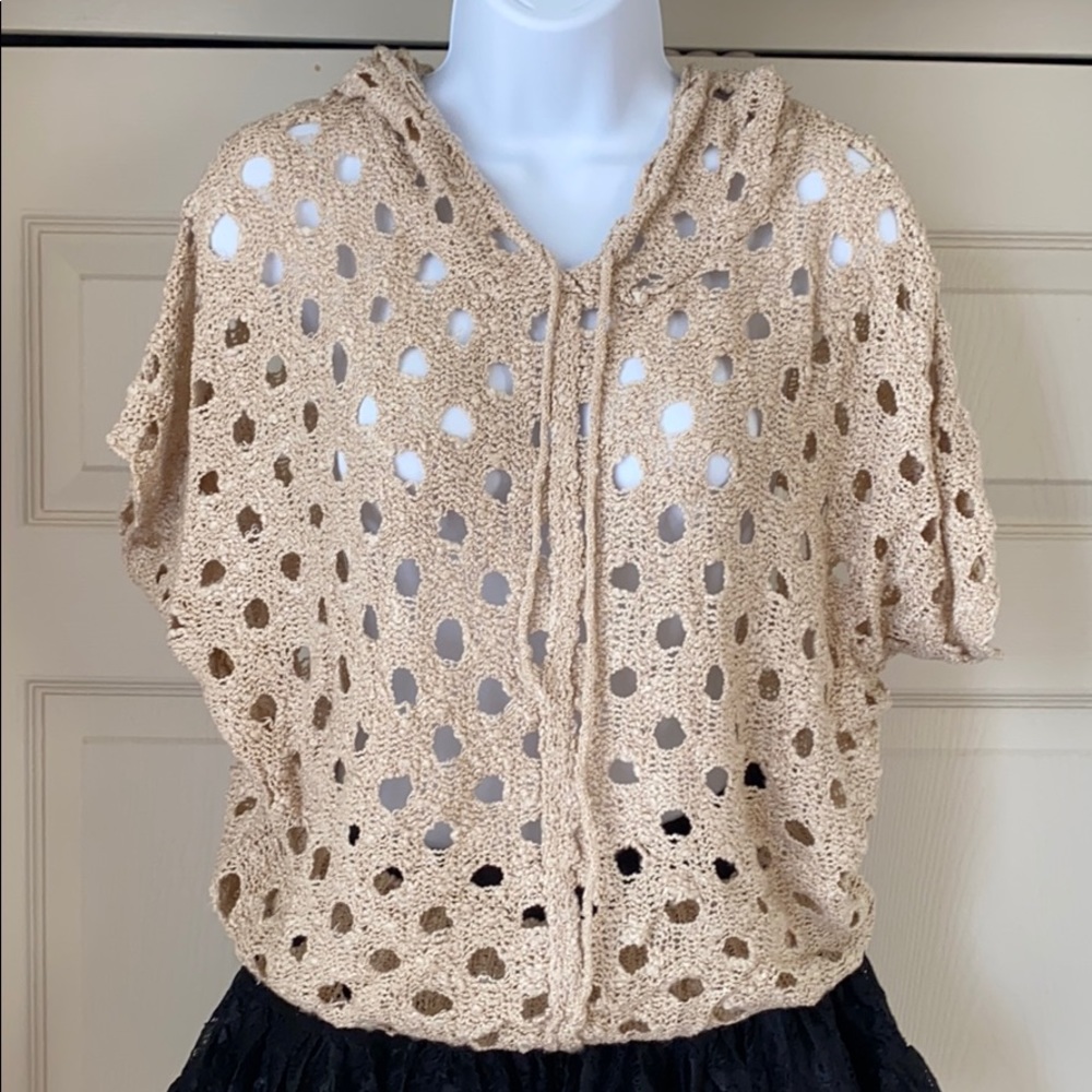 Khaki Crochet Sweater